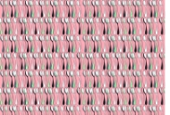 Picture of Spoon stripes in coral Glass Kitchen Splashback