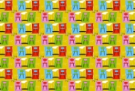 Picture of Retro Chairs Glass Kitchen Splashback