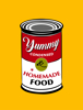 Picture of Pop Art soup can Glass Kitchen Splashback