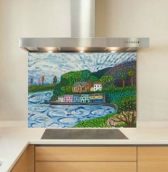 Harbourside Glass Kitchen Splashback