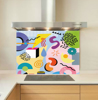 Memphis style Glass Kitchen Splashback