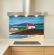 Outer Hebrides Glass Kitchen Splashback