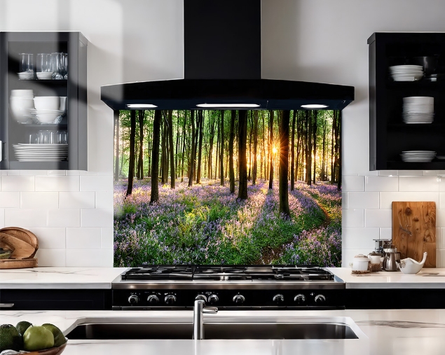 Nature design glass splashbacks