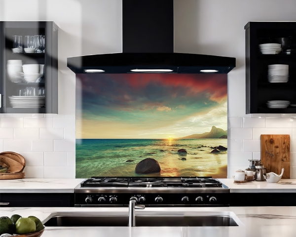 Sunrise Glass Splashback
