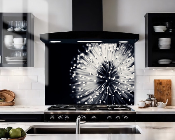 Abstract dandelion Glass Splashback