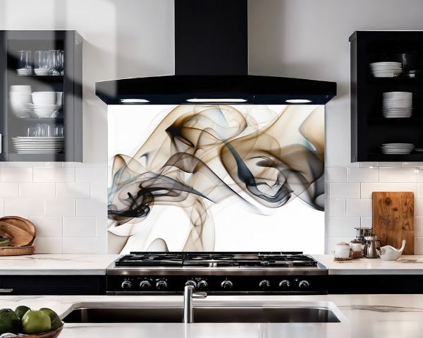 Shadow Smoke Glass Splashback
