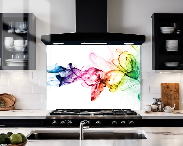 Colourful Smoke Splashback