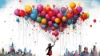 Balloon Girl Glass Splashback
