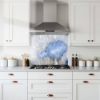 Blue Agate Stone Glass Splashback
