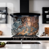 Liquid Bronze Glass Splashback