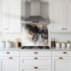 White & Black With Gold Texture