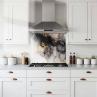 White & Black With Gold Texture
