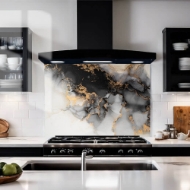 White & Black With Gold Texture