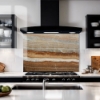 Rust Agate Stone Glass Splashback