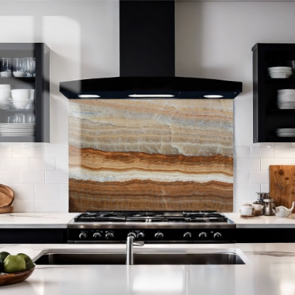 Rust Agate Stone Glass Splashback