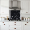 Black Marble Glass Splashback