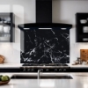 Black Marble Glass Splashback