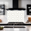 Gold Geometric Glass Splashback