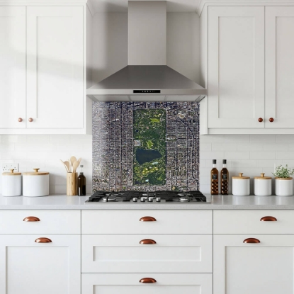 Aerial View Central Park New York Glass Splashback
