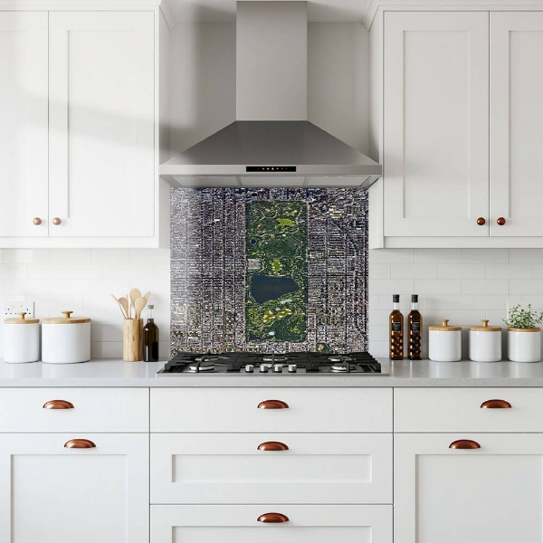 Aerial View Central Park New York Glass Splashback