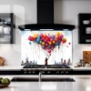 Balloon Girl Glass Splashback