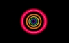 Neon Circles Glass Splashback