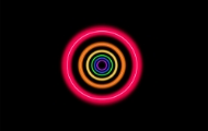 Neon Circles Glass Splashback