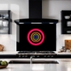 Neon Circles Glass Splashback
