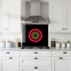 Neon Circles Glass Splashback
