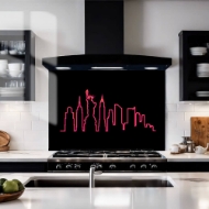 Neon London Glass Splashback