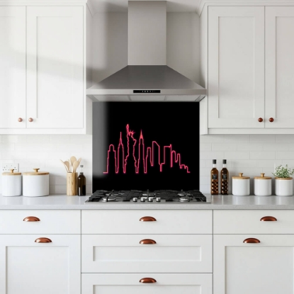 Neon London Glass Splashback