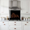 Orange Neon New York Skyline Glass Splashback