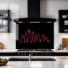 Pink Neon New York Skyline Glass Splashback