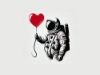 Spaceman Graffiti Glass Splashback