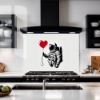 Spaceman Graffiti Glass Splashback