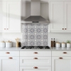 Encaustic Tiles Glass Splashback