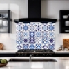 Lisbon Mosaic Tiles Glass Splashback