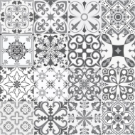Mono Tile Pattern Glass Splashback