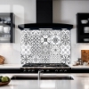 Mono Tile Pattern Glass Splashback