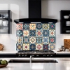 Portuguese Tile Glass Splashback