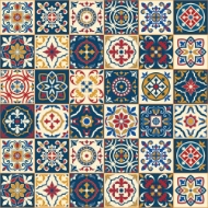 Portuguese Tile Glass Splashback