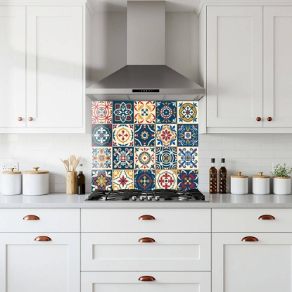 Portuguese Tile Glass Splashback