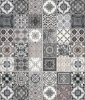 muted palette encaustic tiles glass splashback