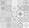 Sketch Tile Glass Splashback
