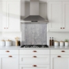 Coarse Concrete Glass Splashback