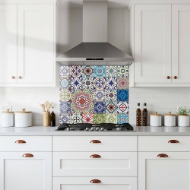 Moroccan Tiles Glass Splashback