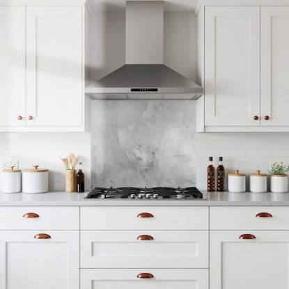 Polished Concrete Glass Splashback