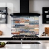 Stacked Stone Glass Splashback