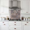 Antique Cement Tile Glass Splashback
