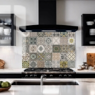 Saffron Minton Style Tile Splashback